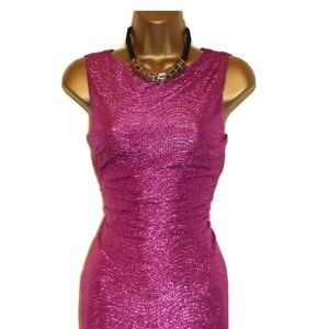 Jane Norman Bodycon Dress 12 10 Pink Glitter Occasion Party Wedding Evening Club